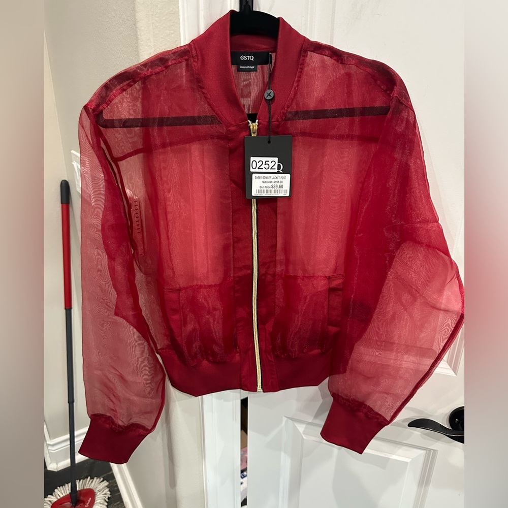 GSTQ Red sheer jacket